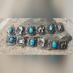 2 Egyptian Revival Scrab Filigree Braclets Need Slight Repairs